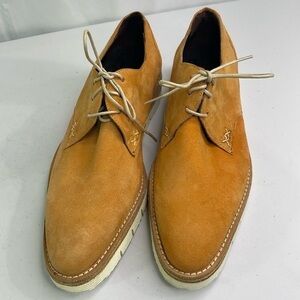 Hardy light orange suede lace up shoes